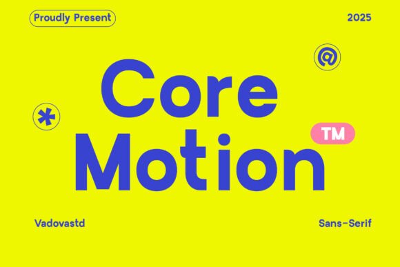Core Motion: The Bold Sans Serif Typeface for High-Energy Campaigns