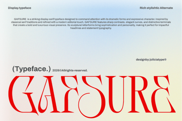 Gafsure: A Modern Serif Font for Striking Brand Identities