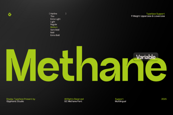 Methane Typeface: A Modern Sans Serif for Web Design