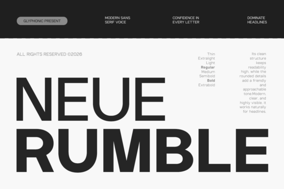 Neue Rumble: The Sans Serif Powerhouse for Campaign Typography